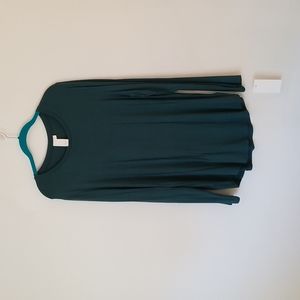 Ady P Dark Green Long Sleeve Top in Extra Large